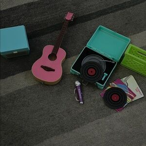 American Girl Pink and Teal Doll Accessories Set